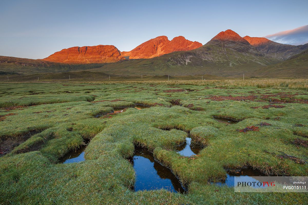 The erosion at loch slapin created channels in the ground