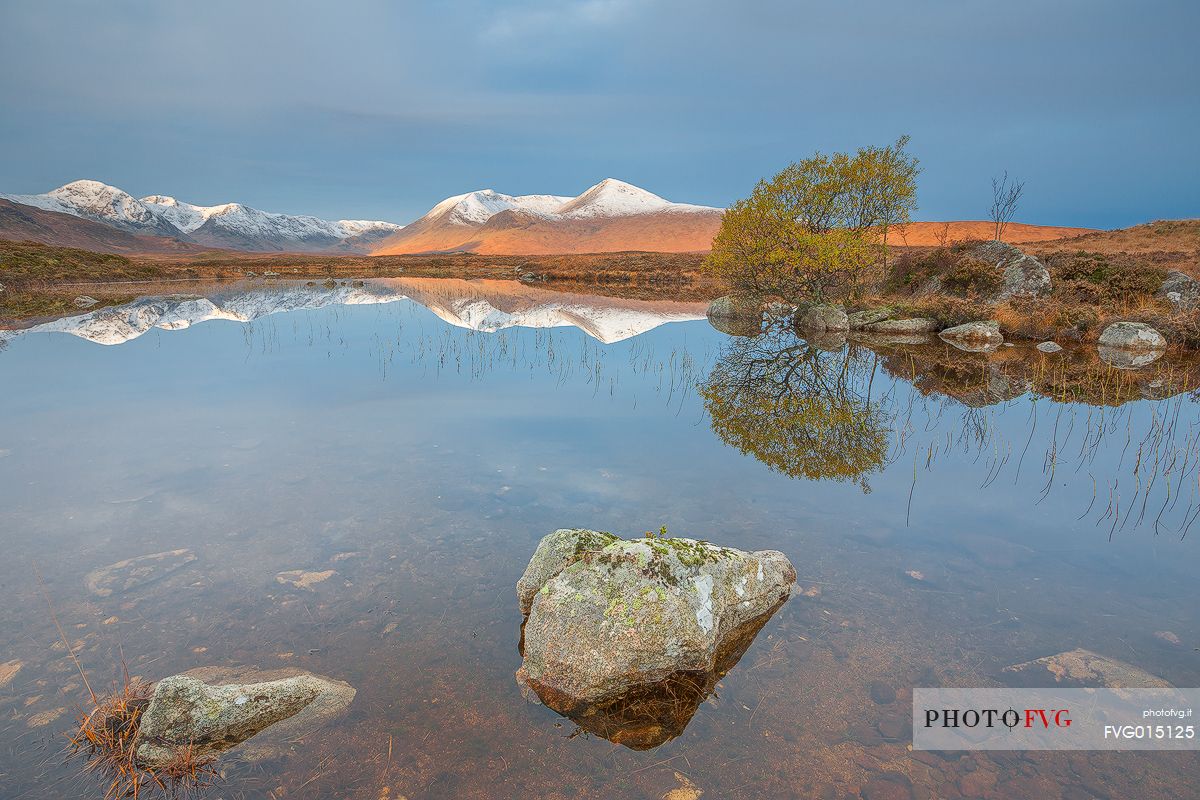 A typical portrait of scottish landscape during a cold morning in November