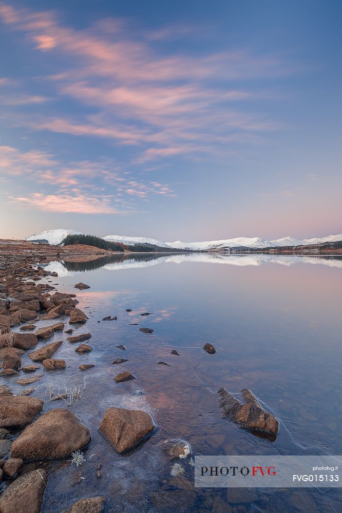 Cold, reflection and snow at Loch Tulla