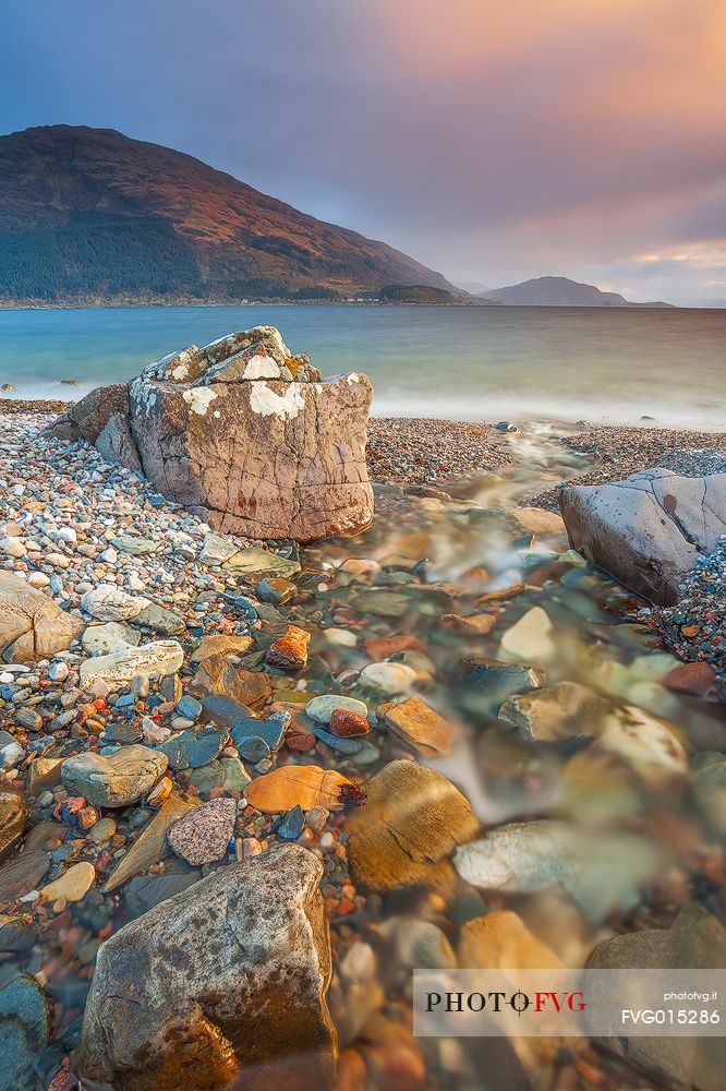 Long time exposure at Loch Leven, during a  day of stormy weather