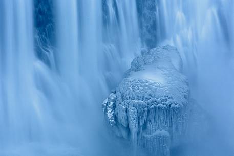 The waters strength of Dettifoss, caught during a cold winter day.