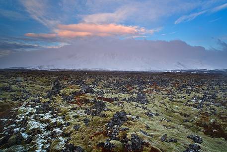 Wind storm on the Snfell summit