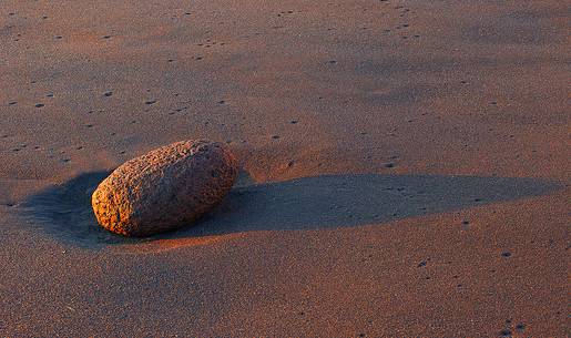 A stone on the beach at Vik