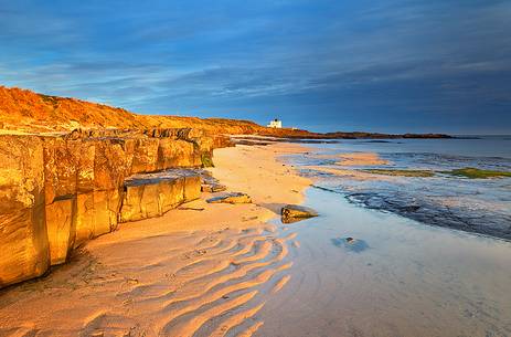 Sunrise at  Harkess Rocks, Bamburgh beach, UK