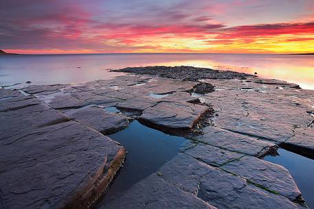 Sunset at Kimmeridge Bay