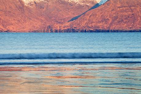 A texture of Rum Mountains from Laig Bay