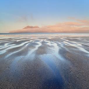 Blue Dawn and Fog at Laig Bay