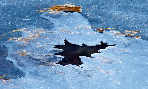 A detail of Frozen river