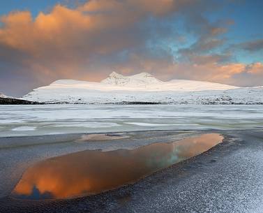 Frozen landscape at Knochan Lochan an Ais