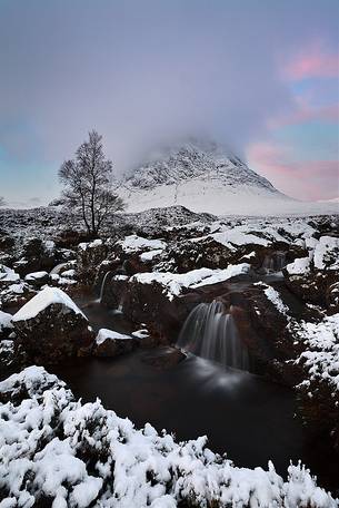 Christmas landscape at Buachaille Etive moor 