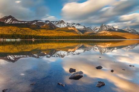 Clouds and reflections at late afternoon