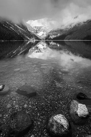 A beautiful view of Lake Louise in the morning 