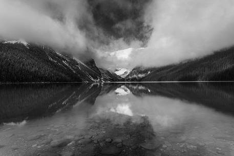 A beautiful view of Lake Louise in the morning 