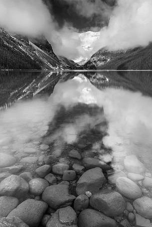 A beautiful view of Lake Louise in the morning 