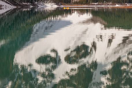 A fascinating reflection at Moraine Lake