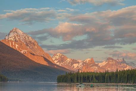 Last light at  Maligne Lake 