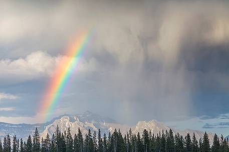 Storm and rainbow  at Vermillion lake