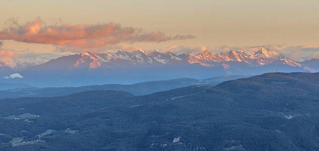 Light on the background. This Picture was taken from Sciliar Plateau