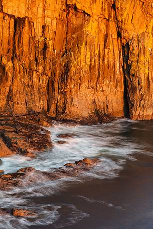 A texture of the rocks during the sunset