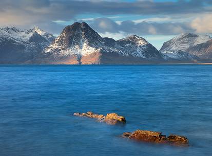 Winter view of the Cuillin Hills, from Elgol Beach