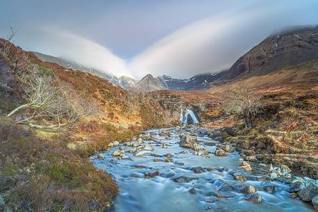 Two minutes of exposure to catch the beauty of fairy pools, during a cloudy day