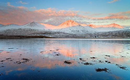 First light in the morning at Loch Einort, United Kingdom, UK, Scotland, Inner Hebrides, Isle of Skye First light in the morning at Loch Einort, United Kingdom, UK, Scotland, Inner Hebrides, Isle of Skye