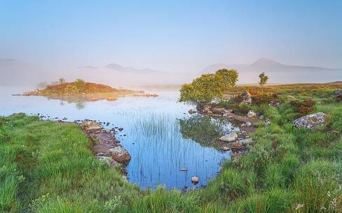 Beautiful morning light at Loch Na Claise