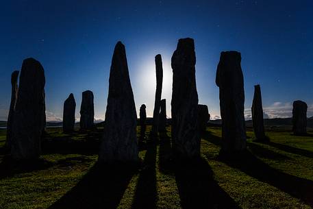 At night time, when the moon light goes through the standing stones, this landscape has a sacred side to show up