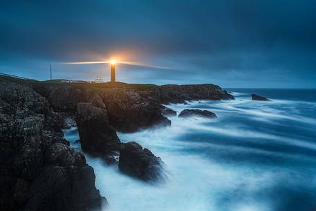 Butt of Lewis is the northern point of Harris and Lewis. Here it is during the blue hours and the light on