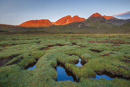 The erosion at loch slapin created channels in the ground