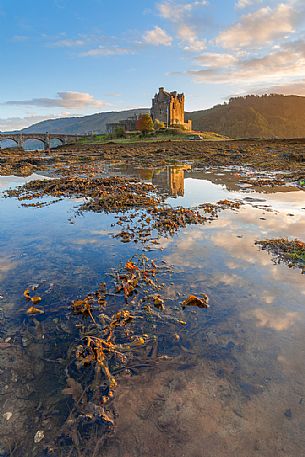 The last light in the evening embraces the castle