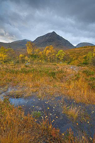 Autumn colors and wind at Buachaille