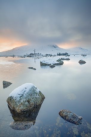 This picture has been taken after a snowfall at Rannoch Moor