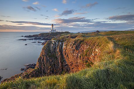 Last light in the evening at Turnberry Lighthouse