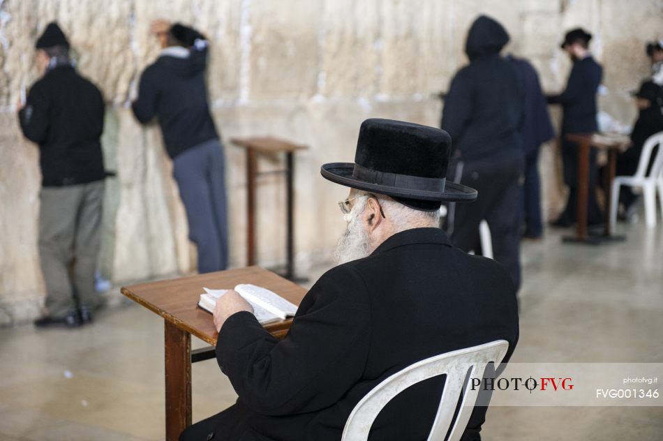 Moments of prayer before the wailing Wall, Jerusalem, Israel