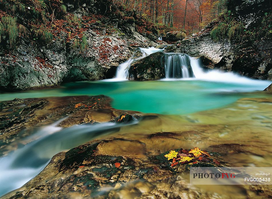 The emerald waters of the river Arzino