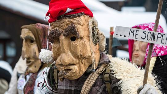 The traditional carnival in Sauris