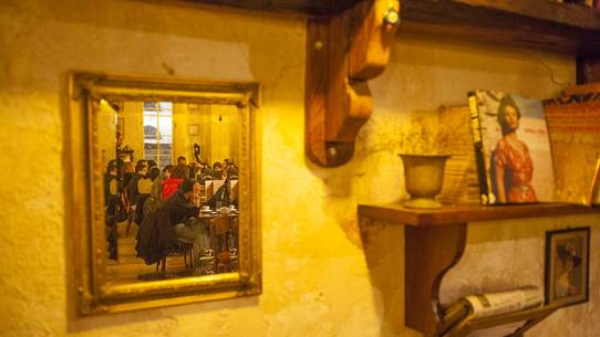 Inside a bar in Nazareth, Israel