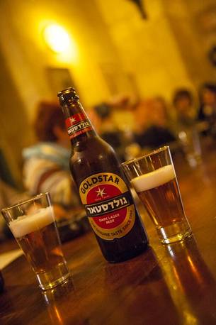 Traditional beer a bar in Nazareth, Israel