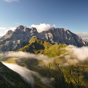 View from the summit of mount Crostis towards the Coglians chain