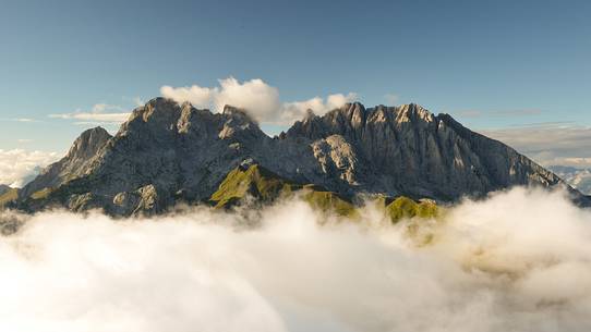 View from the summit of mount Crostis towards the Coglians chain