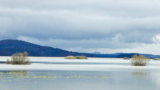 The mysterious lake Cerknica appears and disappears depending on the abundance of water