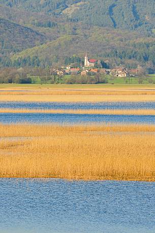 The mysterious lake Cerknica appears and disappears depending on the abundance of water