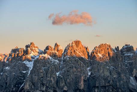 Spalti di Toro during a winter sunrise.