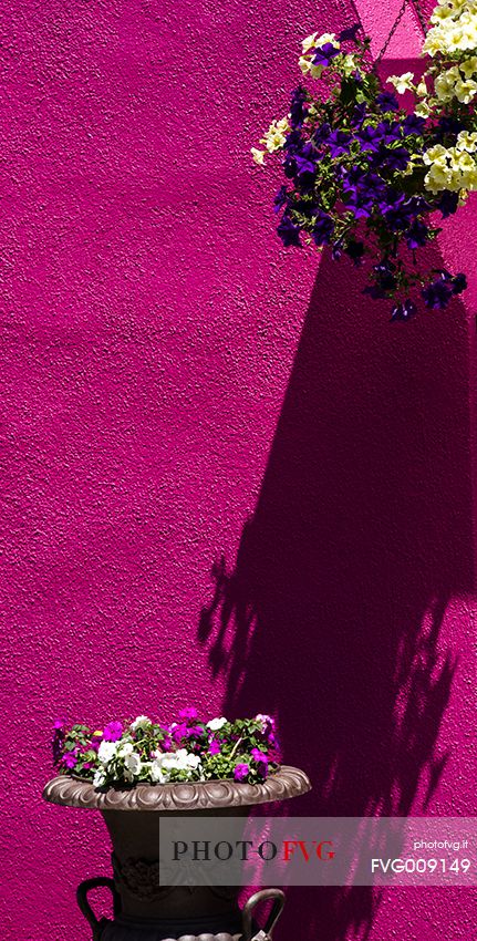 urban colorfull architecture or Burano near Venice, new and old house create a magic atmosphere