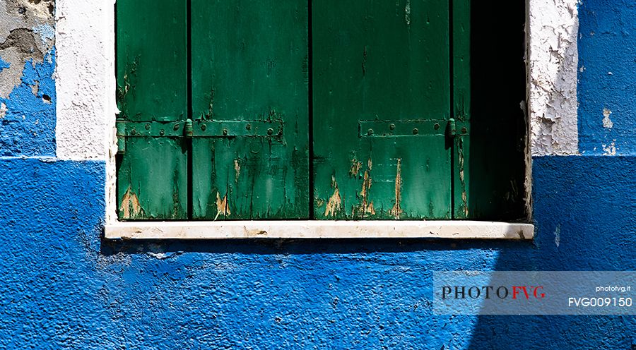 urban colorfull architecture or Burano near Venice, new and old house create a magic atmosphere