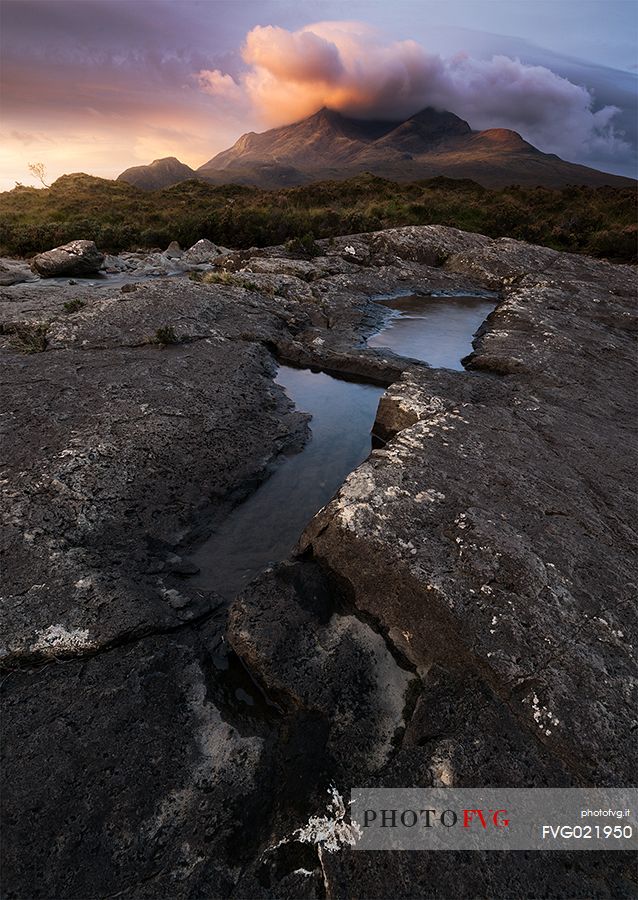 Iconic scottish landscape, Sligachan, Isle of Skye, Scotland, UK