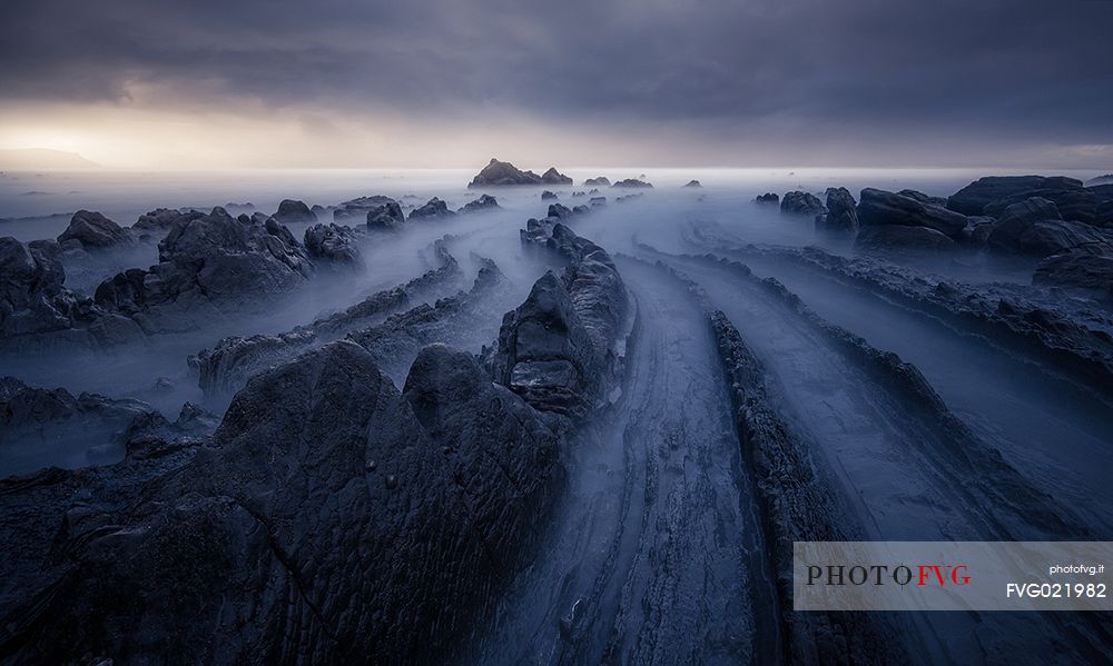 Storm on the coast of Asturias, Spain