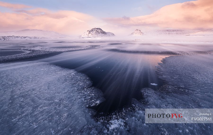 Snowstorm in Snfellsnes peninsula, Iceland