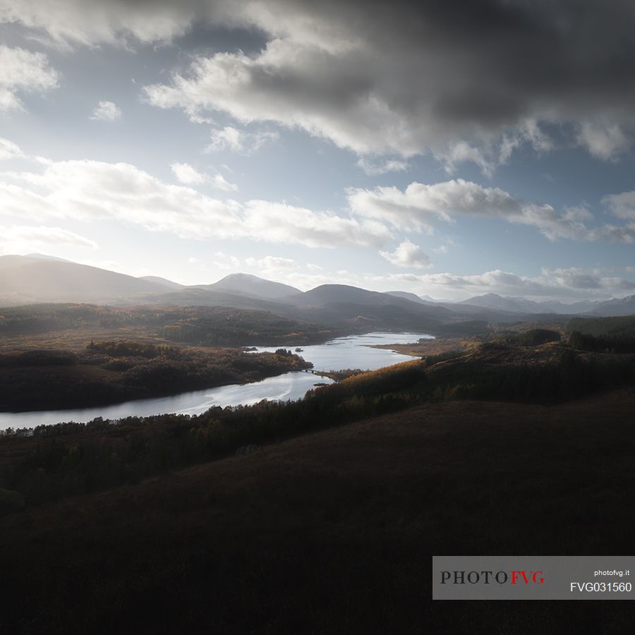 Aerial view of highlands, Scotland